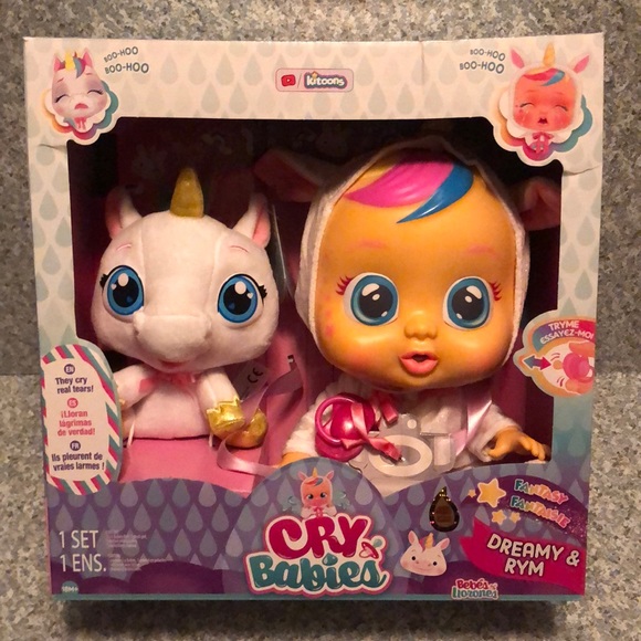 Cry Babies Dream and Rym Toy Set! Both Baby AND Pet cry!!  Limited Edition!! NEW - Picture 1 of 4